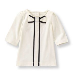 Janie and Jack Ivory Bowtie Top